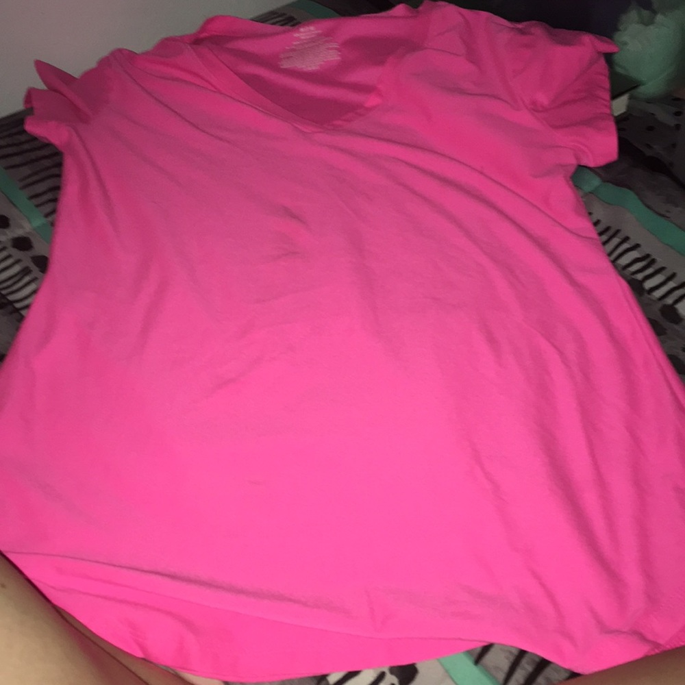 It’s a pink tee shirt no stains or anything.